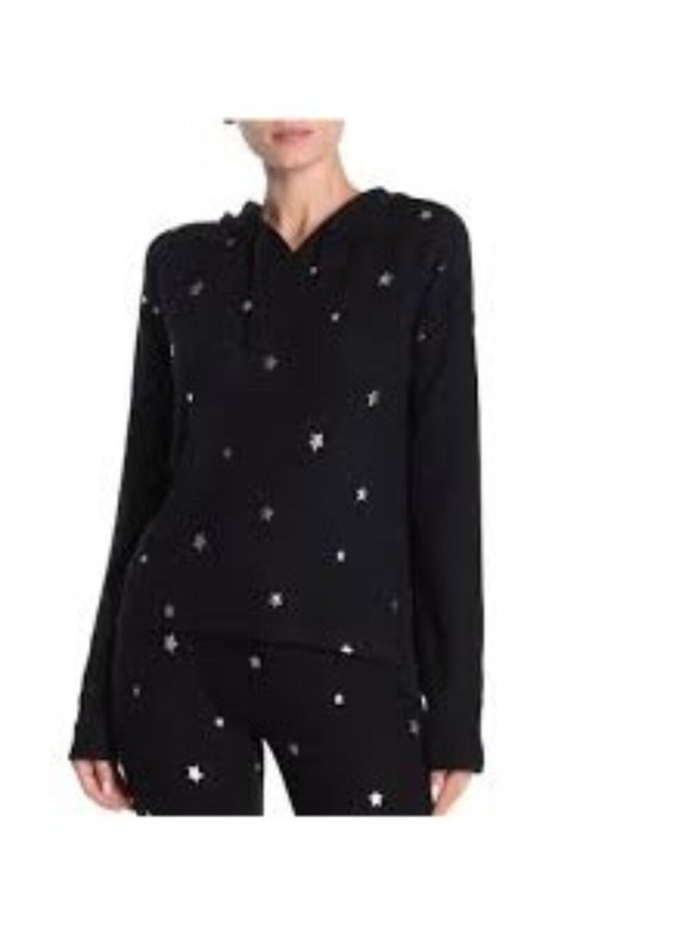 PJ Salvage Snuggle Weather Metallic Star Print Hoodie